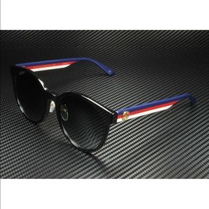 GUCCI GG0416SK 001 Round Oval Black Grey Women's Sunglasses 55 mm